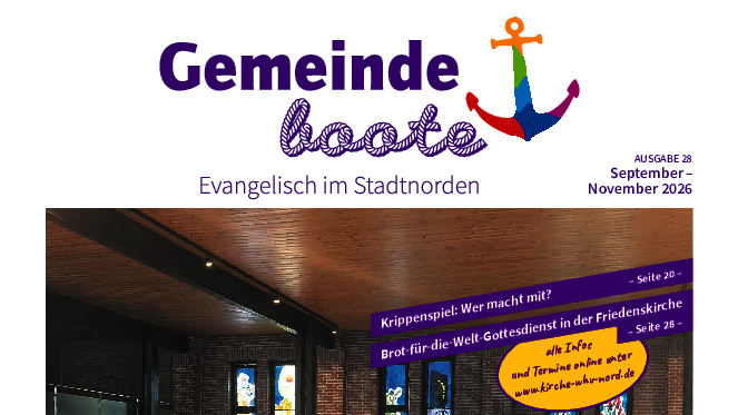 Gemeindeboote - Ausgabe 28 - September bis November 2026